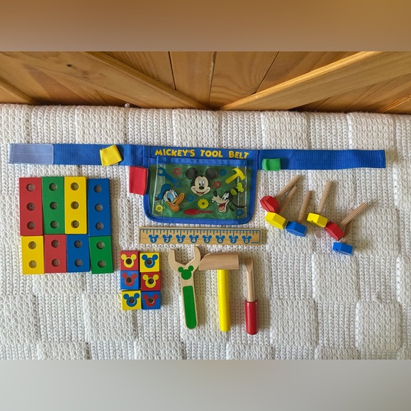 Melissa & Doug Wooden Mickey Mouse Tool Belt Kit - Picture 1 of 8
